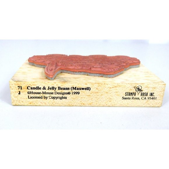 House Mouse Designs Candle & Jelly Beans (Maxwell) 1999 Mounted Rubber Stamp - Picture 4 of 7